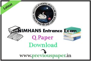 nimhans phd question papers