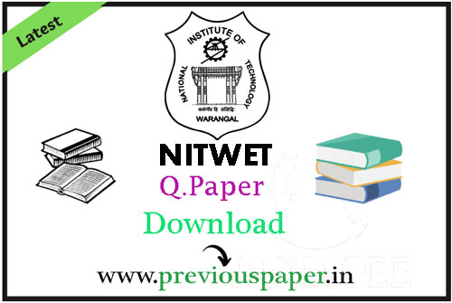 NITWET Question Paper