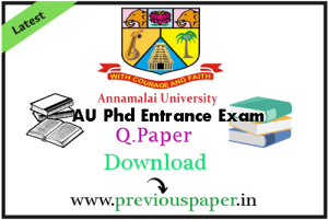 anna university phd entrance exam model question paper