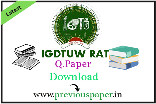 IGDTUW RAT Sample Papers