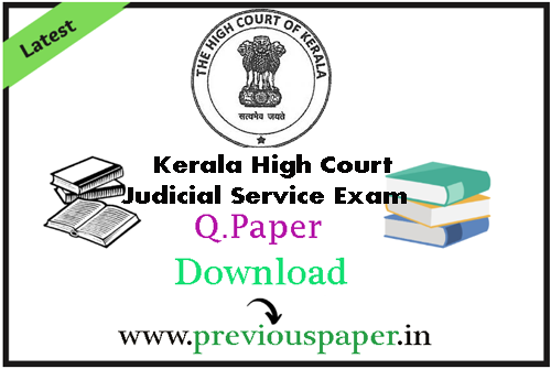 Kerala High Court Judicial Service Previous Question Papers